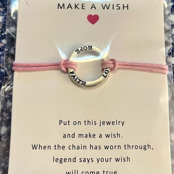 Make A Wish Faith Hope Love Friendship Bracelet Middle School High School Trendy - Picture 2 of 4